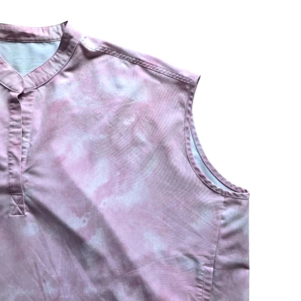 Figs Rafaela Oversized Scrub Top - Marbled Rose Size 4X tie dye pink - Picture 6 of 10